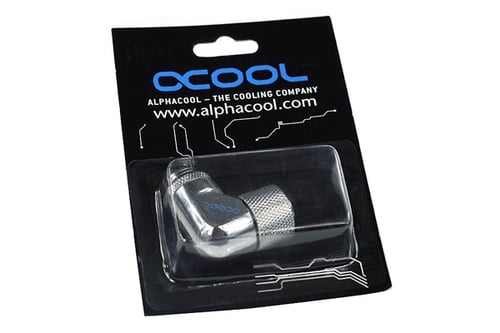 Alphacool Fitting 13/10mm - 90° rotatif - G1/4" - Chrome (17074) - Achat / Vente Accessoires watercooling sur Cybertek.fr - 2