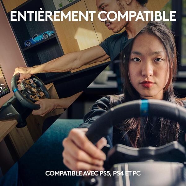 Logitech G923 Racing Wheel & Pedals PC et Playsation Edition (941-000149) - Achat / Vente Volant PC sur Cybertek.fr - 5