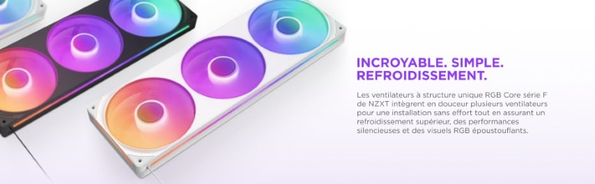NZXT F360 RGB Core Fan (Single Frame) - Ventilateur boîtier NZXT - 6