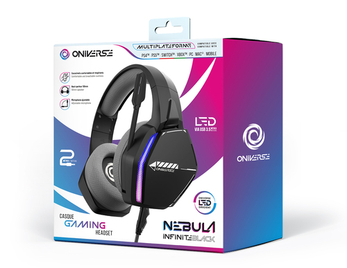 Oniverse Nebula Stereo Noir - Micro-casque - Cybertek.fr - 5