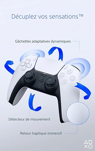 Sony Manette PS5 DualSense V2 Blanc - Périphérique de jeu - 3