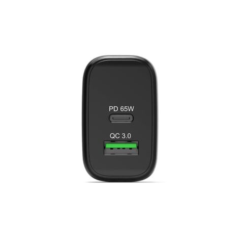 Port Chargeur mural GaN 65W - USB-C/USB-A - Noir (902104EU) - Achat / Vente Chargeur sur Cybertek.fr - 1