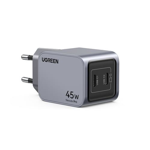 Chargeur rapide 2 ports USB-C - 45W - Gris - Accessoire téléphonie UGREEN - 1