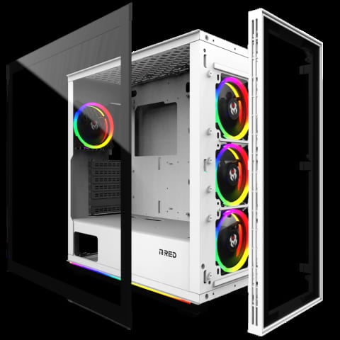 M.RED ARGB Blanc - Boîtier PC M.RED - Cybertek.fr - 1