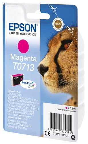Cartouche d'encre T0713 - Magenta pour imprimante Jet d'encre Epson - 1