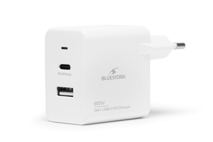 Bluestork 65W USB C - Blanc/Détachable  (PW-NB-65-C-GAN-W) - Achat / Vente Chargeur sur Cybertek.fr - 2