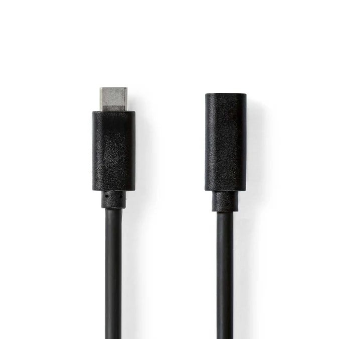 Câble USB-C 3.2 mâle/femelle - 60W - 1m - Noir - Connectique PC - 2