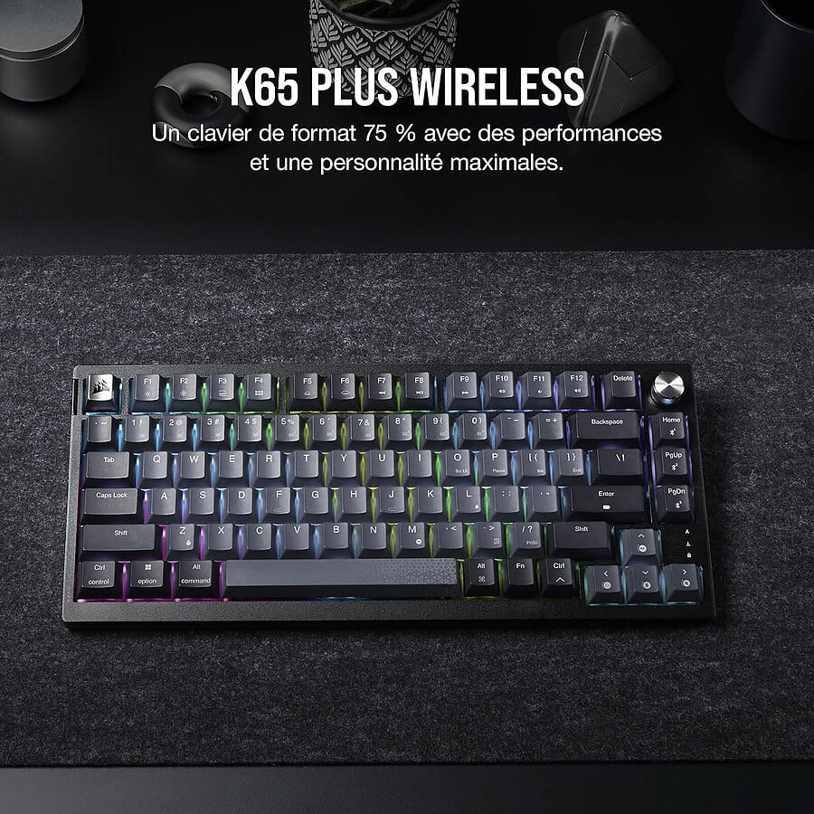 Corsair K65 Plus 75% MLX Red - Clavier PC Corsair - Cybertek.fr - 2