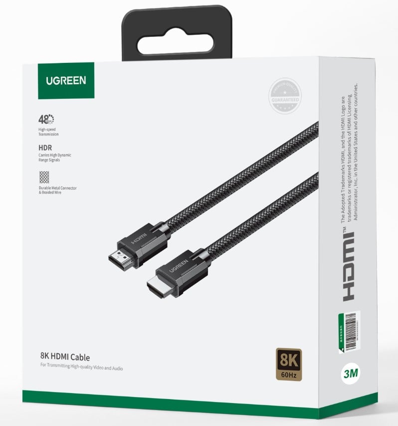 Câble HDMI 2.1 Highspeed + Ethernet mâle/mâle - 2m - 1