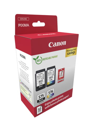 Imprimante multifonction Canon PIXMA TS3750i Black + Cartouche pack PG-575/CL-576 - 8