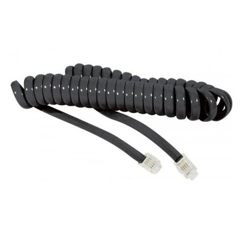Accessoire téléphonie Cybertek Cordon spirale 4/4 RJ9 - 2m noir