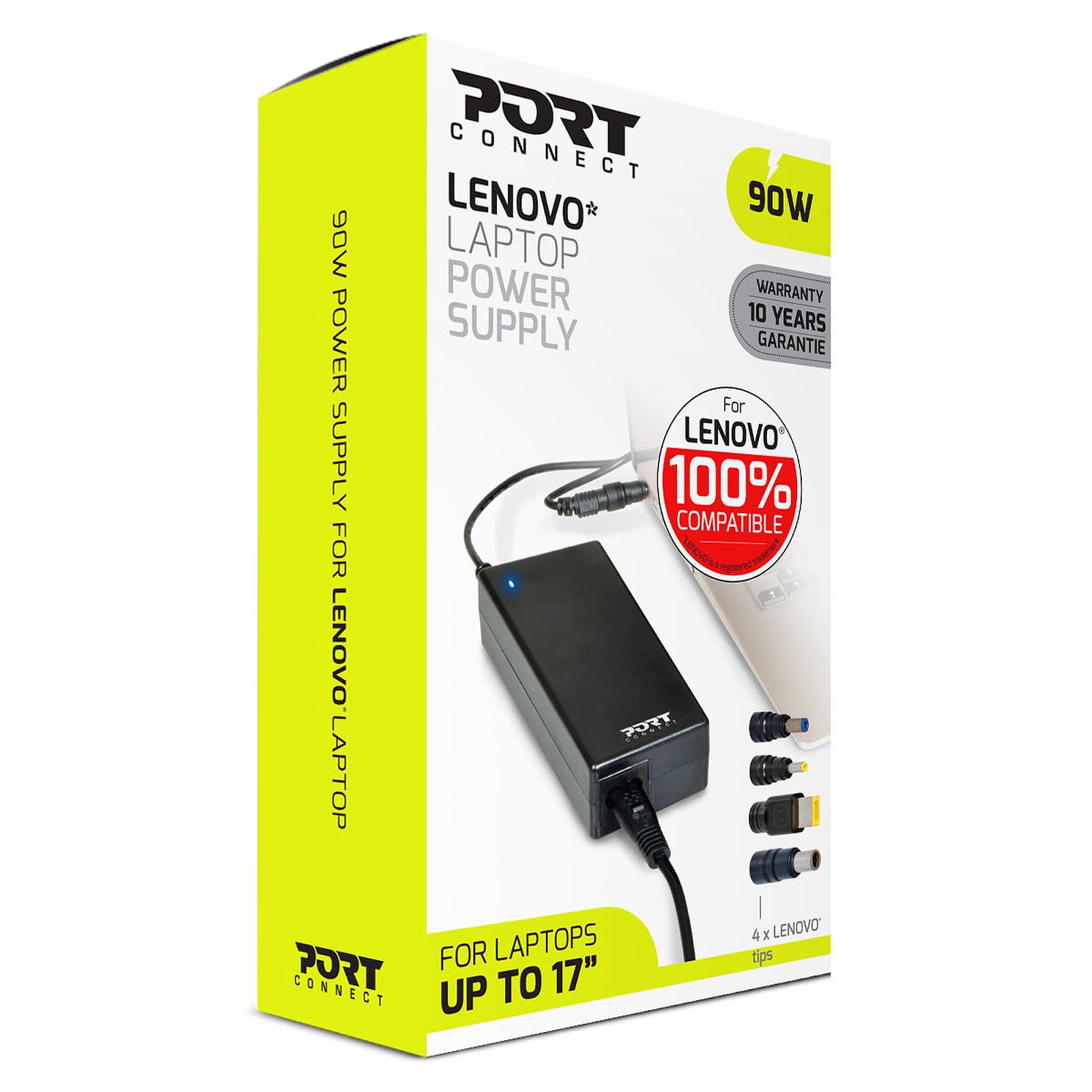 Port Chargeur secteur 90W LENOVO - 4 embouts (900007-LE) - Achat / Vente Chargeur sur Cybertek.fr - 1