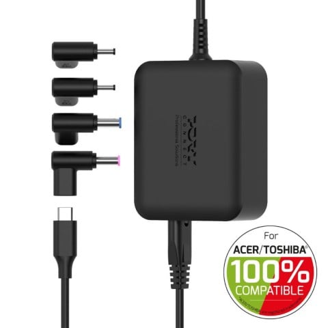 Port Alimentation secteur GaN 100W pour Acer/Toshiba - 4 embouts (904100ACTOEU) - Achat / Vente Chargeur sur Cybertek.fr - 6