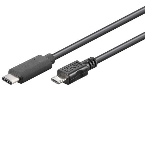 Câble USB-C/Micro USB-B mâle/mâle- 1m - Anthracite - Connectique PC - 0