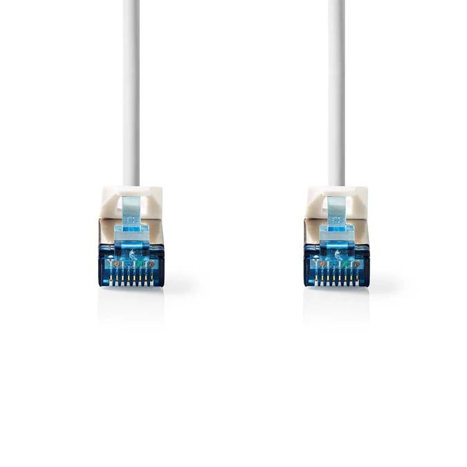 Câble RJ45 Cat6a S/FTP - 2m - Blanc - Connectique réseau - 1