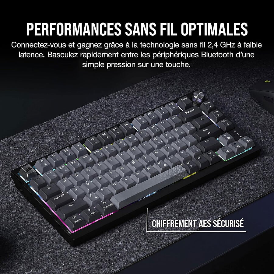 Corsair K65 Plus 75% MLX Red - Clavier PC Corsair - Cybertek.fr - 1