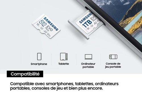 Samsung Micro SDXC 1To Class 10 A2 V30 - Carte mémoire Samsung - 5