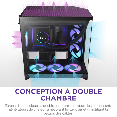 NZXT H9 Flow RGB+ Noir Noir - Boîtier PC NZXT - Cybertek.fr - 8
