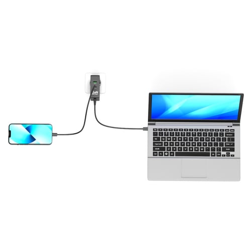 Port Chargeur international GaN USB-C 100W - 2 ports - Noir (902103) - Achat / Vente Chargeur sur Cybertek.fr - 6