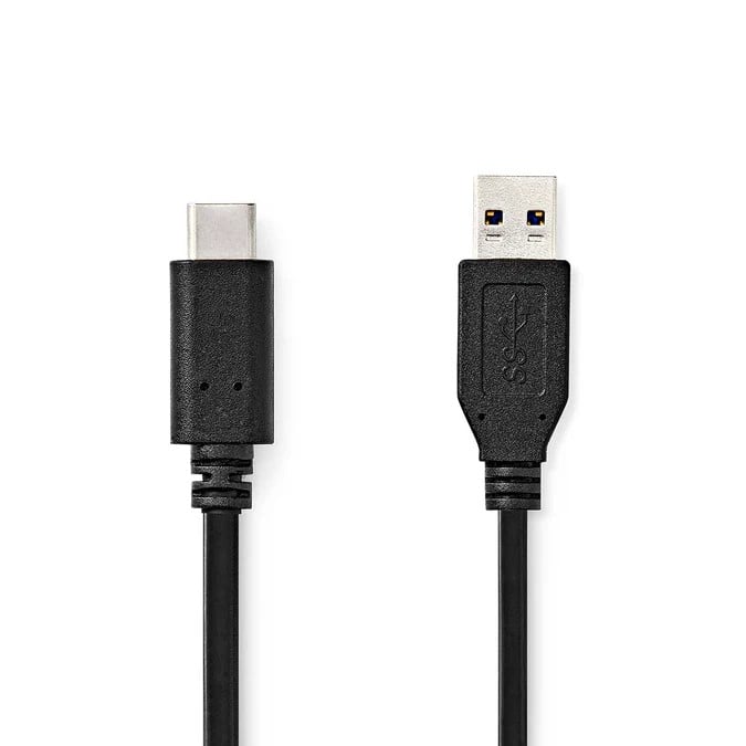 Câble USB-A vers USB-C mâle/mâle - 60W - 1m - Noir - Connectique PC - 2