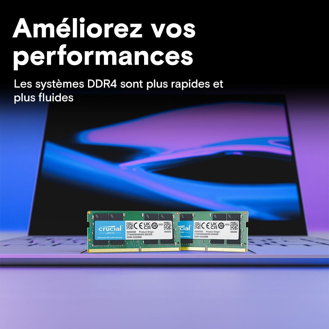Crucial CT16G4SFRA32AT (1x16GB SO-DDR4 3200 PC25600) OEM - Mémoire PC portable - 2