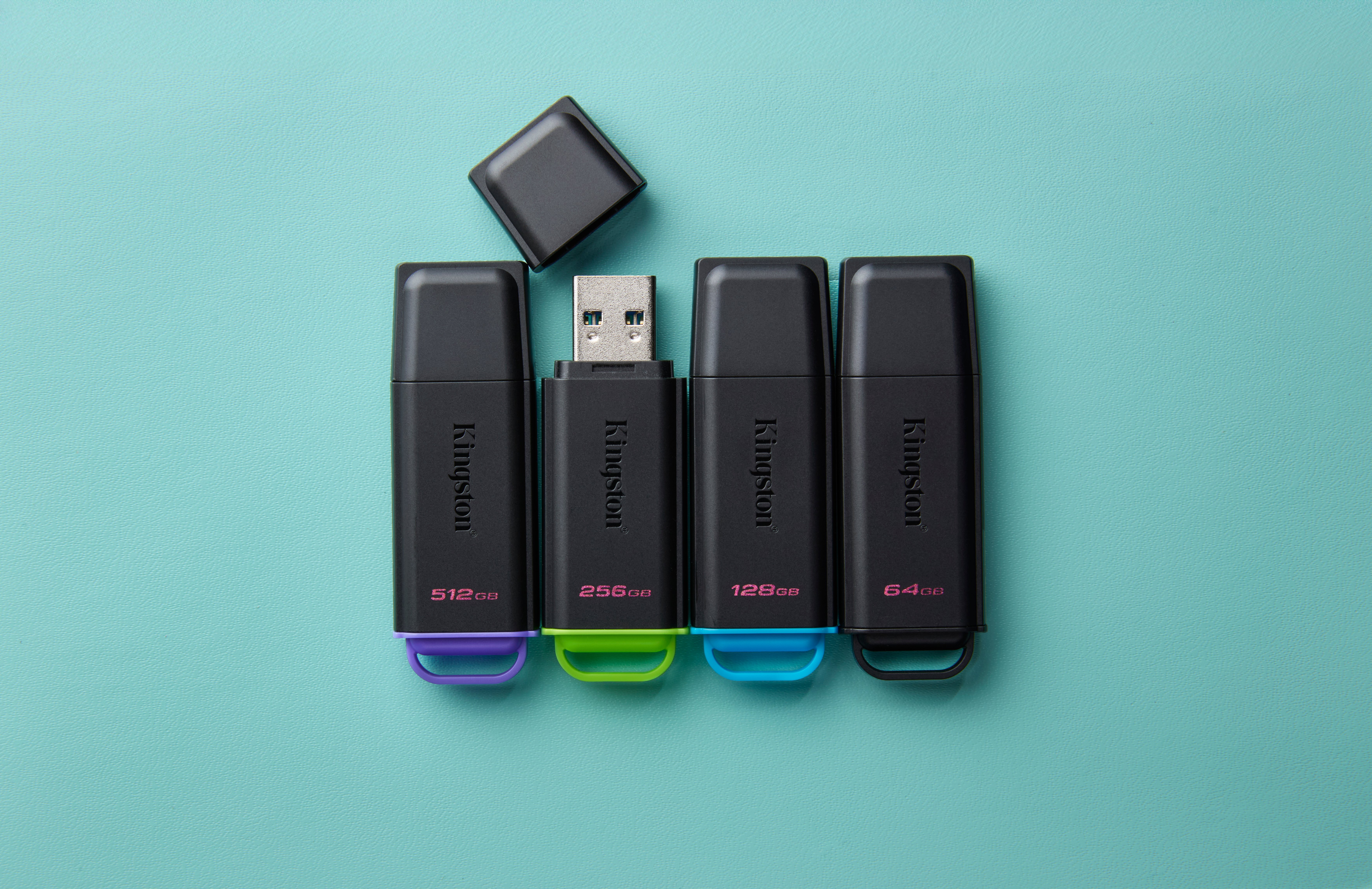 Kingston - USB 3.2 Gen1 128GB Black/Blue - Clé USB Kingston - 4