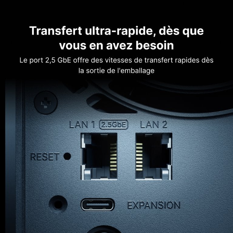 Synology DS925+ - 4 Baies (compatible disques tiers) - Serveur NAS - 7