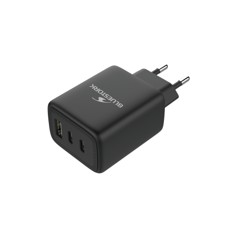 Bluestork Chargeur 65W PD - 3 ports + Câble USB-C 2m - Noir (PW-65-CCA-B) - Achat / Vente Chargeur sur Cybertek.fr - 5