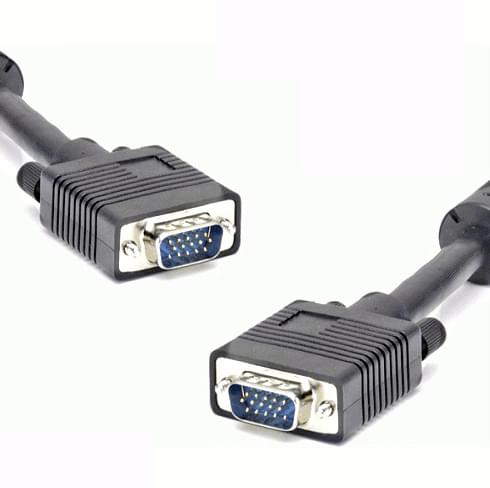 Câble SVGA M/M Blindé et Ferrite - 10m - 0
