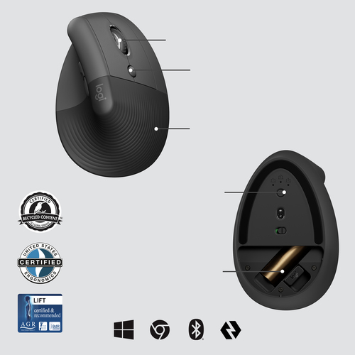 Logitech Lift for Business - Souris PC Logitech - Cybertek.fr - 5