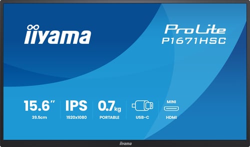 Iiyama 16 pouces  P1671HSC-B1 - Ecran PC Iiyama - Cybertek.fr - 1