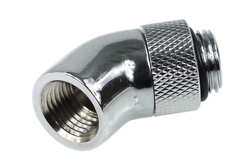 Alphacool HF Coude 45° rotatif - 1/4" Mâle / Femelle Chrome (17050) - Achat / Vente Accessoires watercooling sur Cybertek.fr - 1