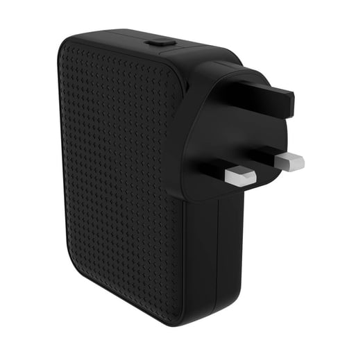 Targus Chargeur de voyage GaN 145W 3xUSB-C + USB-A - 4 ports  - Noir (HJ1001BKWWGL) - Achat / Vente Chargeur sur Cybertek.fr - 1