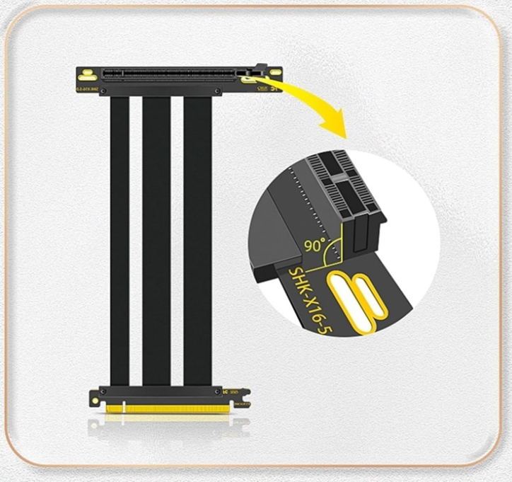 Compatible Riser 5.0 X16 - Blanc - 30cm  (PCI-E 5.0 x16) - Achat / Vente Accessoire carte graphique sur Cybertek.fr - 1